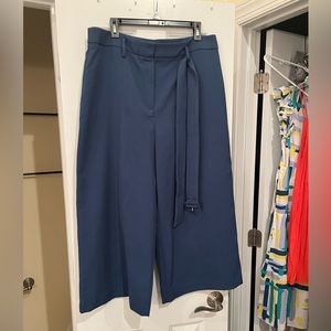 Cropped, wide leg Ann Taylor belted trousers